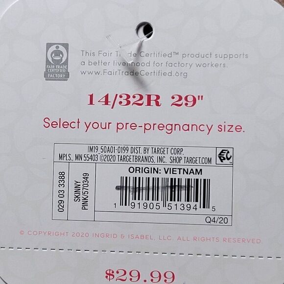 Isabel Maternity Crossover Panel Skinny Jeans Sz 14 - Picture 13 of 14